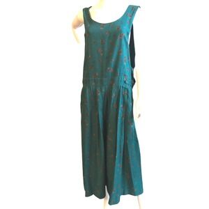 Vintage 80s Alexander Campbell Equestrian Derby Horse Print Jumper Dress  JB